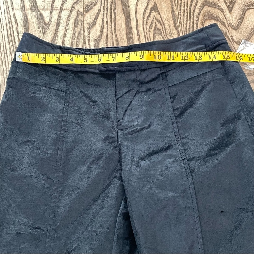 Free People Flare Pants Walk With You Velvet Black Flare Trousers NEW - Picture 12 of 13